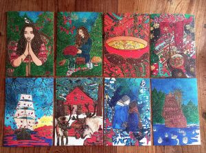 Lot de 8 cartes postales - Collection d’Hiver