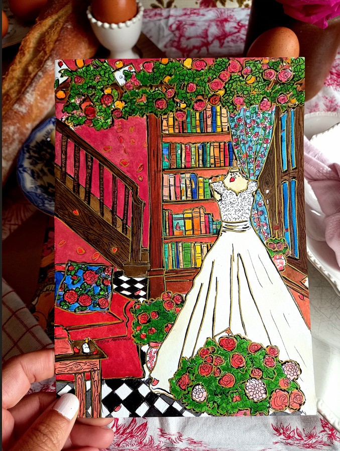 Original « Une Robe de Mariée dans le salon »